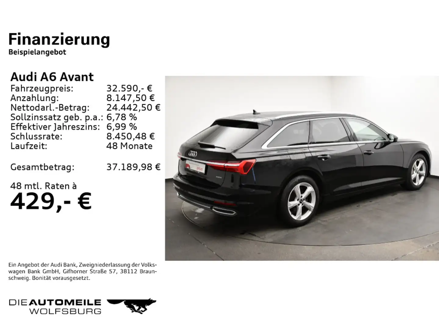 Audi A6 40TDI quattro S tronic sport AHK/STANDH Schwarz - 2