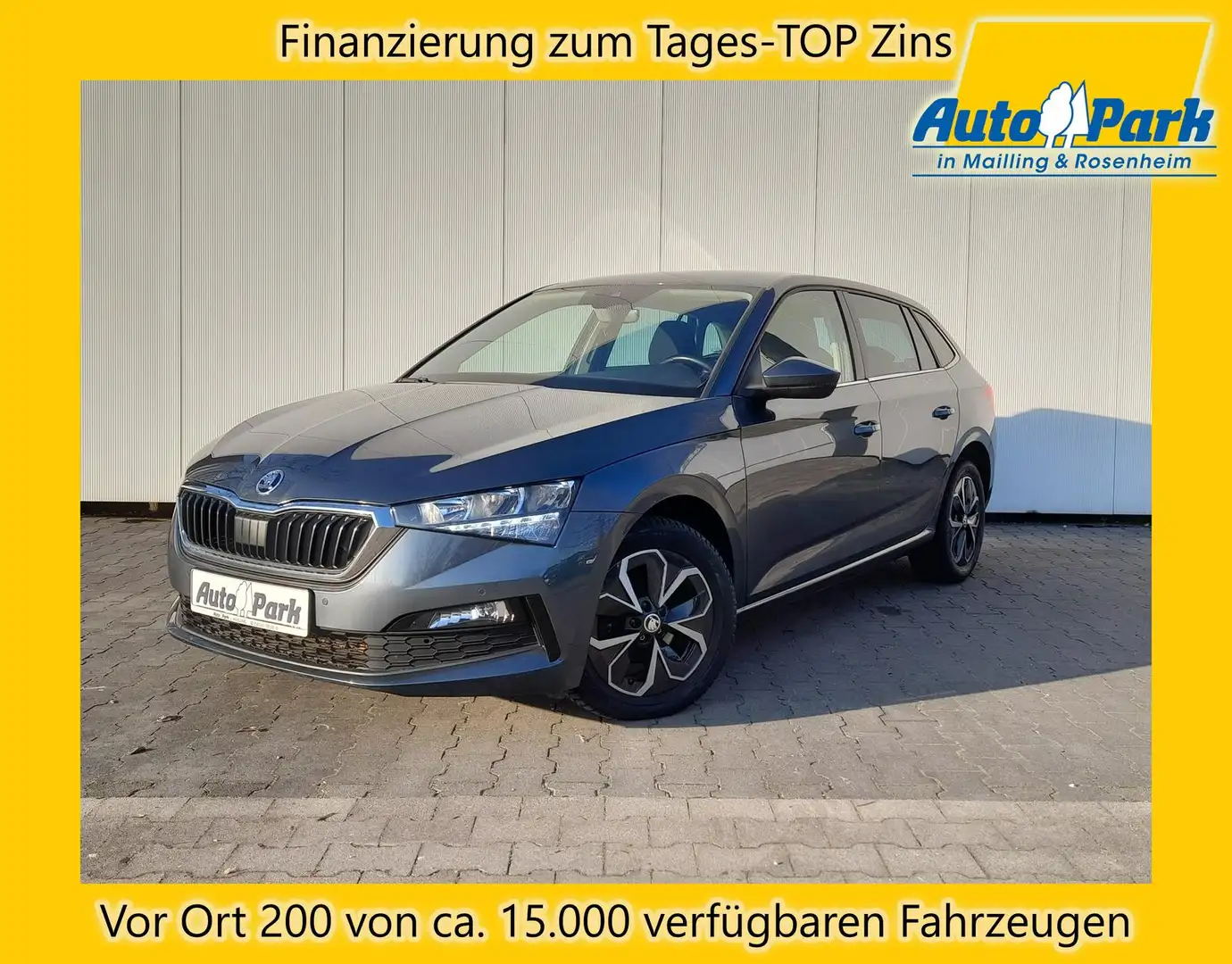 Skoda Scala 1.5 TSI NAVI/APP~LED~2xPDC~SHZ~RFK~DAB~GRA Szary - 1