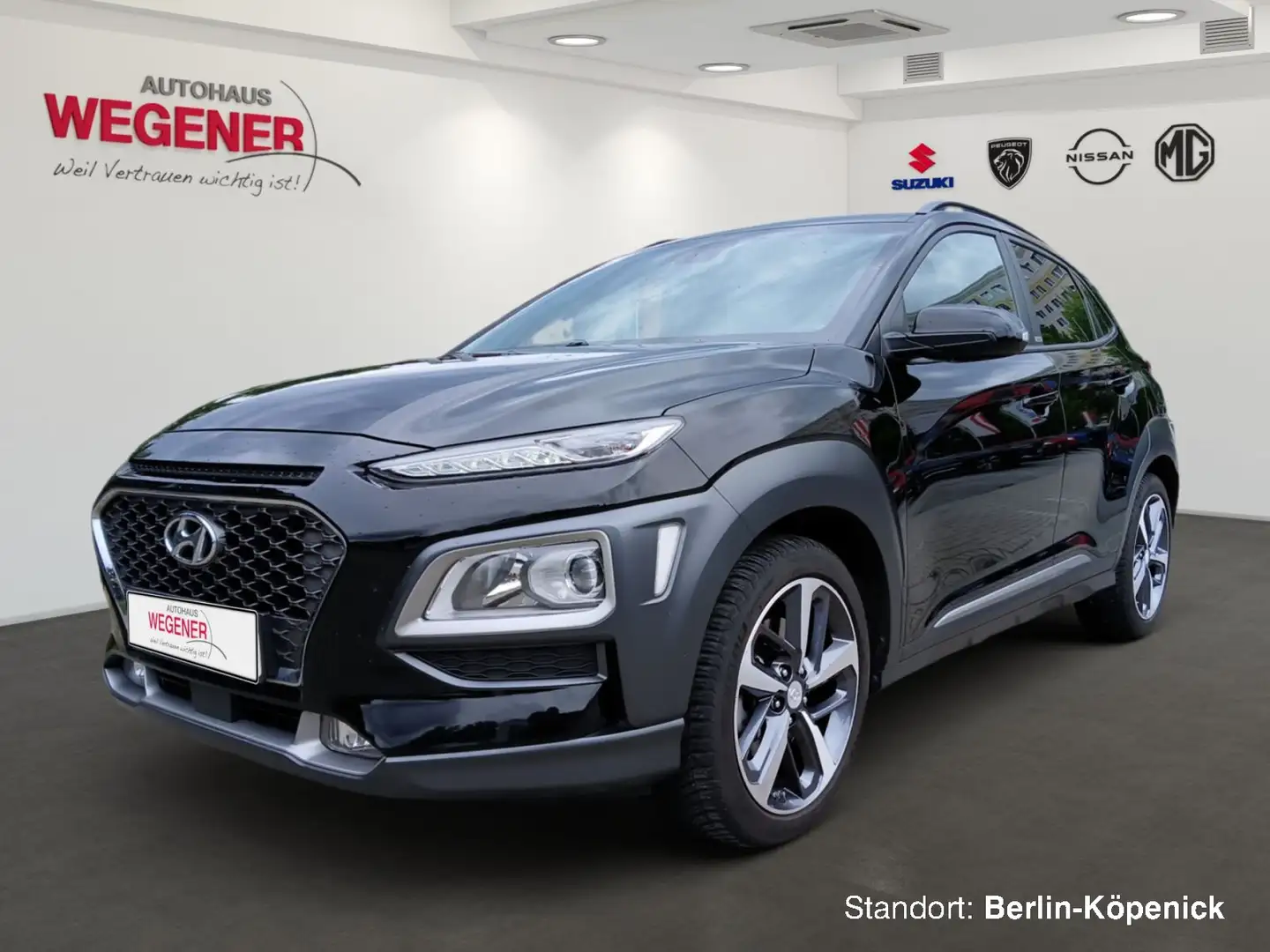 Hyundai KONA KONA Style T-GDi AUT. 1.6 LED App Kam. Allwetter Zwart - 1