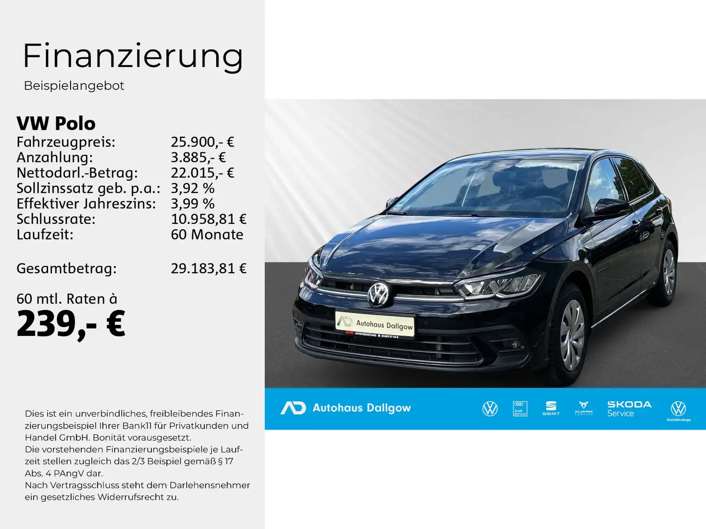 Volkswagen Polo Goal Life 1.0l 116PS*DSG+Alarm+Nav+WiRä+RFK Schwarz - 2
