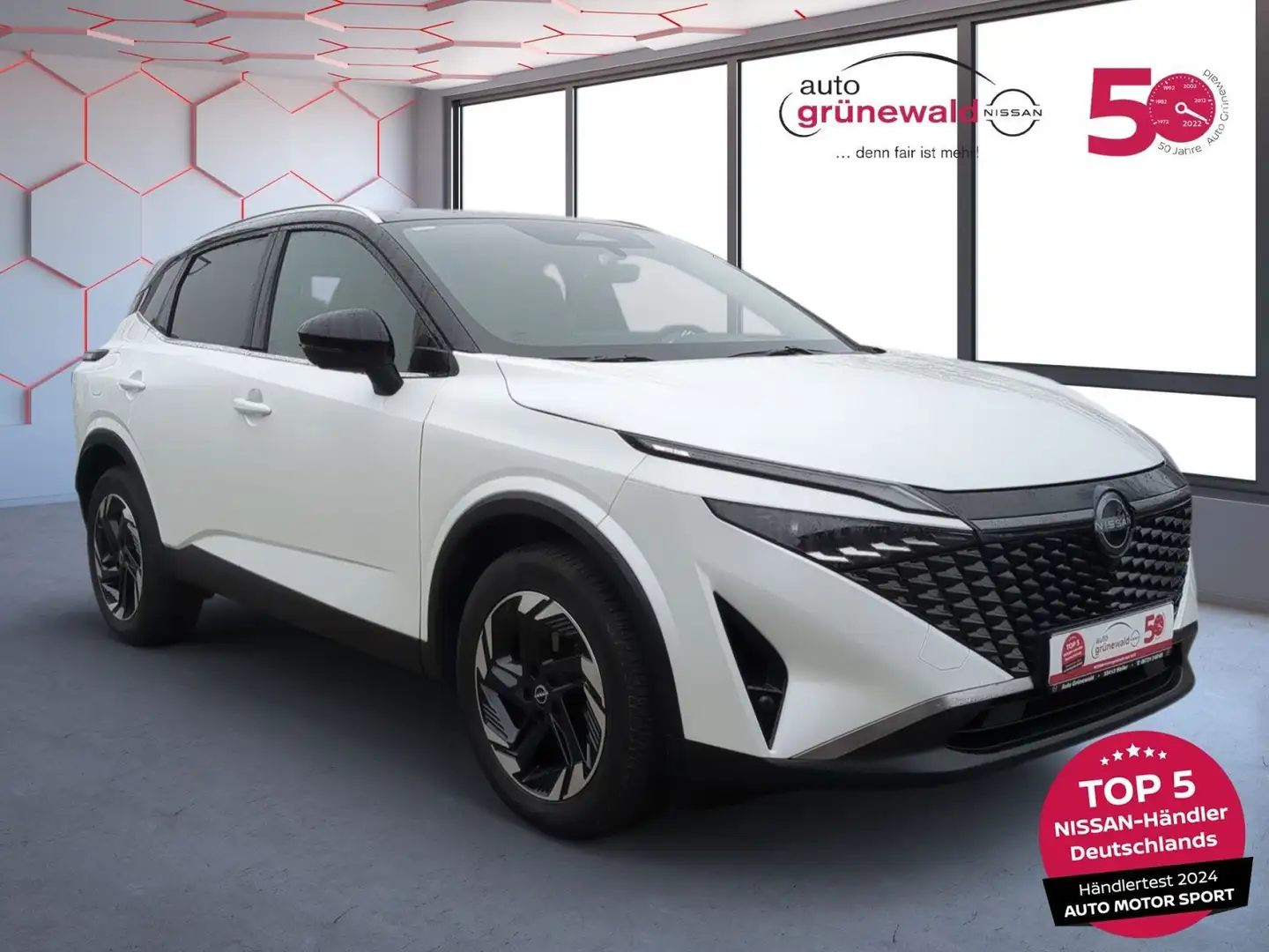 Nissan Qashqai 1,3 Dig-T X-Tronic,N-Connecta,HeadUp,Sit Weiß - 2