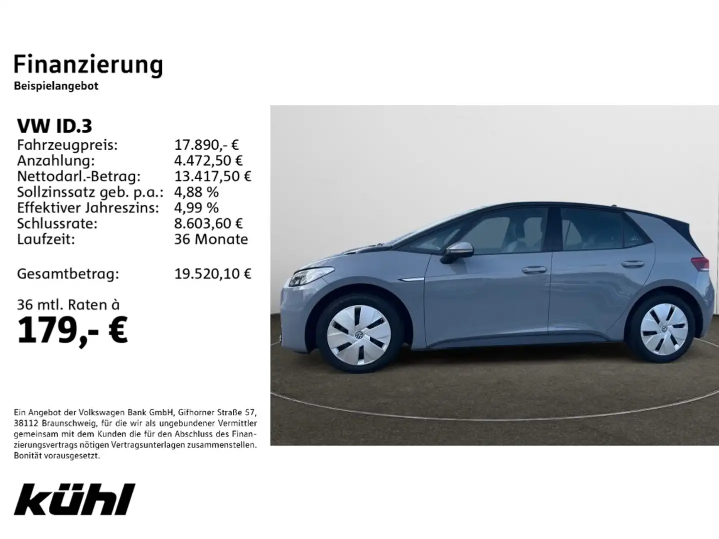 Volkswagen ID.3 110 KW Pure Performance Gris - 2