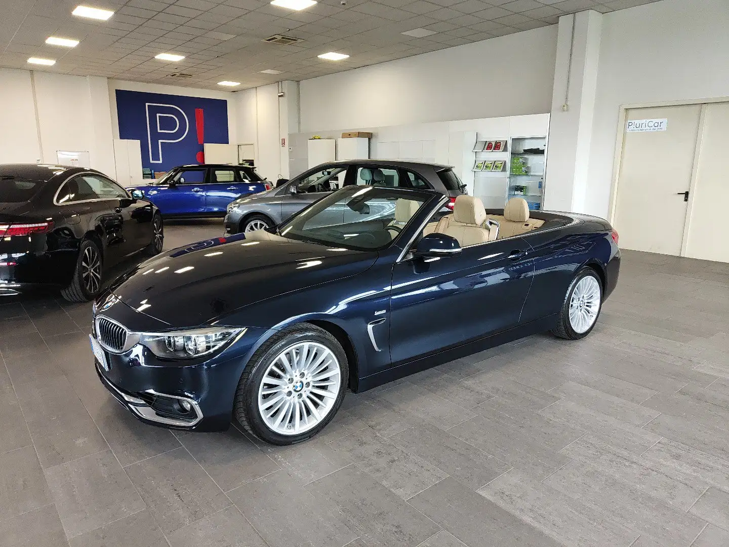 BMW 420 d Cabrio Luxury Auto Navi Cruise Pelle Fari LED Blu/Azzurro - 1
