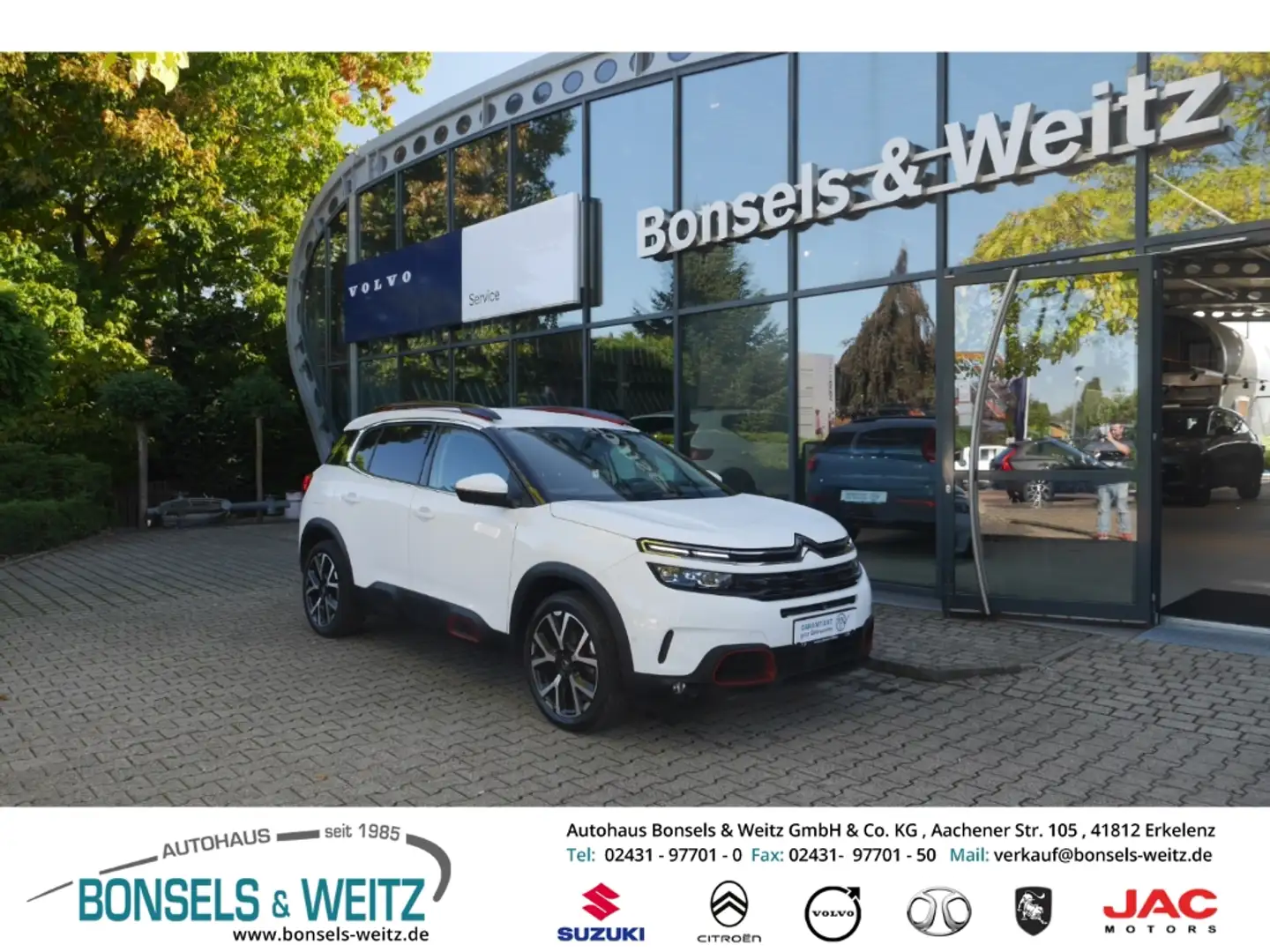 Citroen C5 Aircross Shine Pack 1.6 PureTech 180 EU6d AHK Navi  Leder 3 Blanc - 1