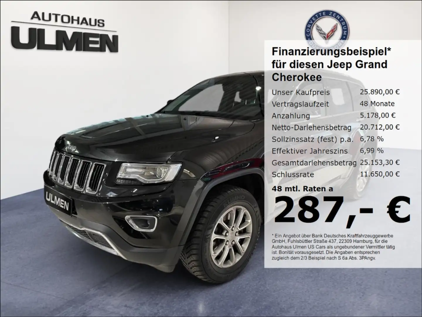 Jeep Grand Cherokee 3.0 CRD Limited Zwart - 1
