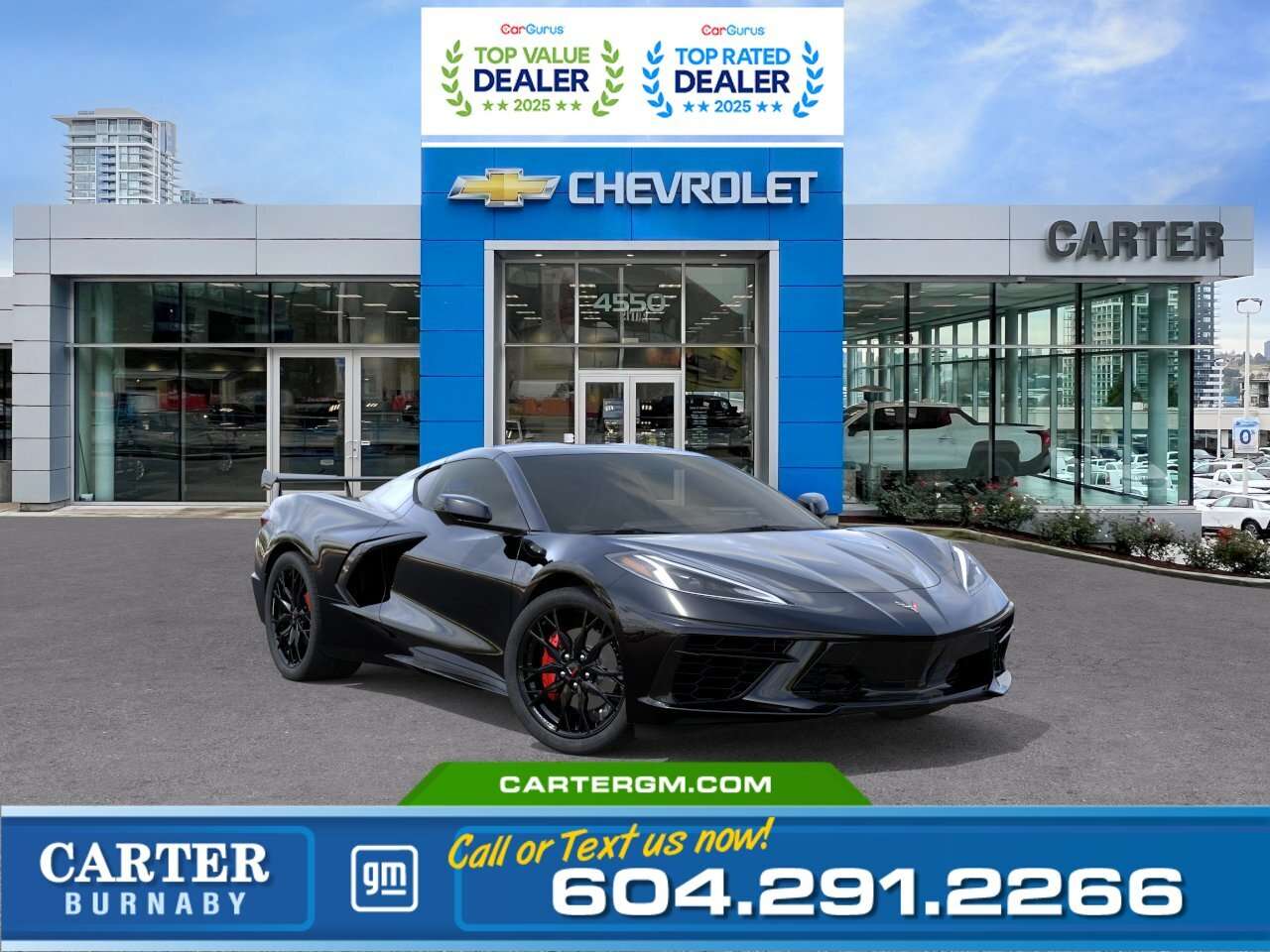 Black 2027 Chevrolet Corvette Coupe Rear-Wheel Drive 8-Speed Automatic
