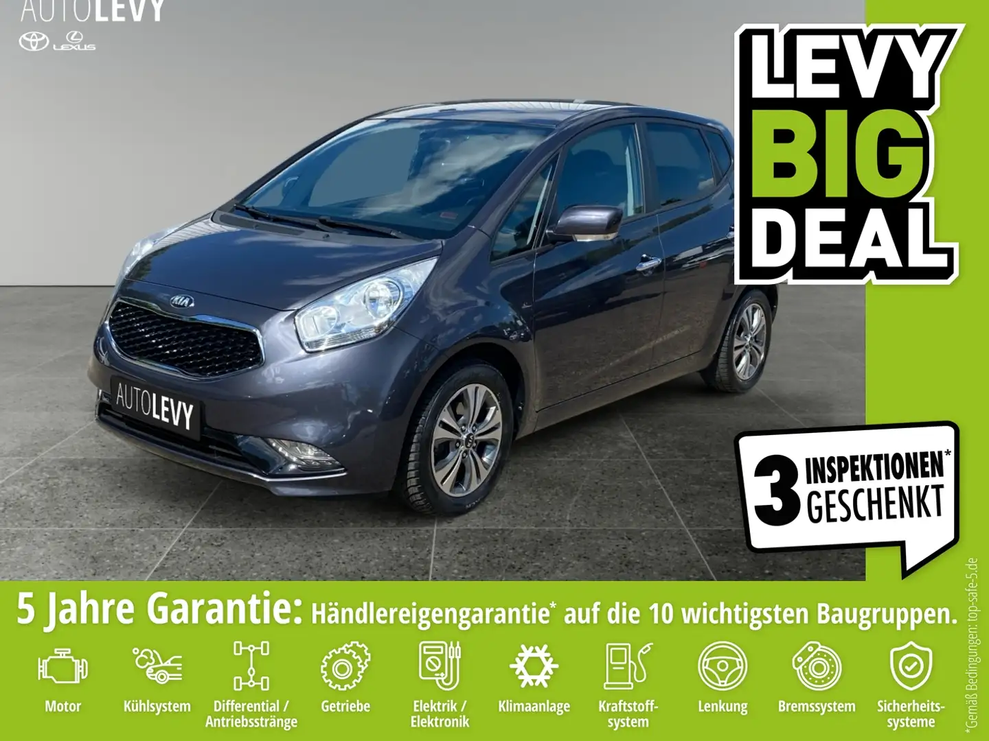 Kia Venga 1.4 Dream Team *LM*Klima**Navi*PDC* Grau - 1