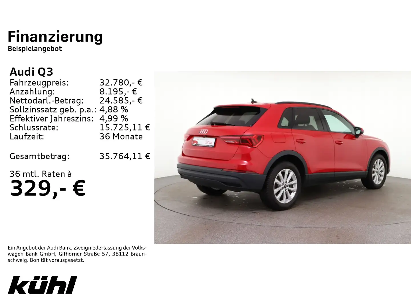 Audi Q3 45 eTFSI S tronic S line Pano 18" Kamera Navi Rot - 2