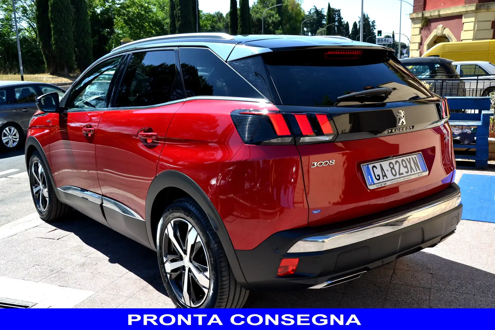 Peugeot 3008 1.5 HDi 130CV GT-LINE **LED-360'-NAV-PEL**UNIPRO'* Rojo - 2