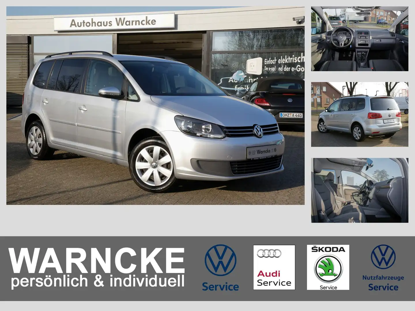 Volkswagen Touran 1.4 TSI EcoFuel Comfortline AHK GRA PDC ZV Silber - 1
