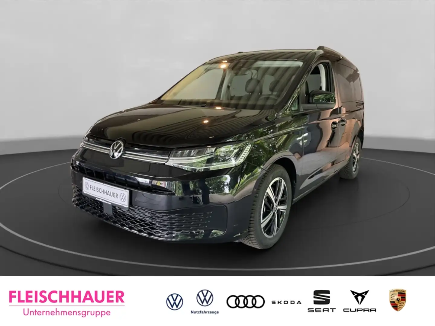 Volkswagen Caddy Life 5-Sitzer 1,5 l 116 PS TSI AHK Navi LED ACC Noir - 1