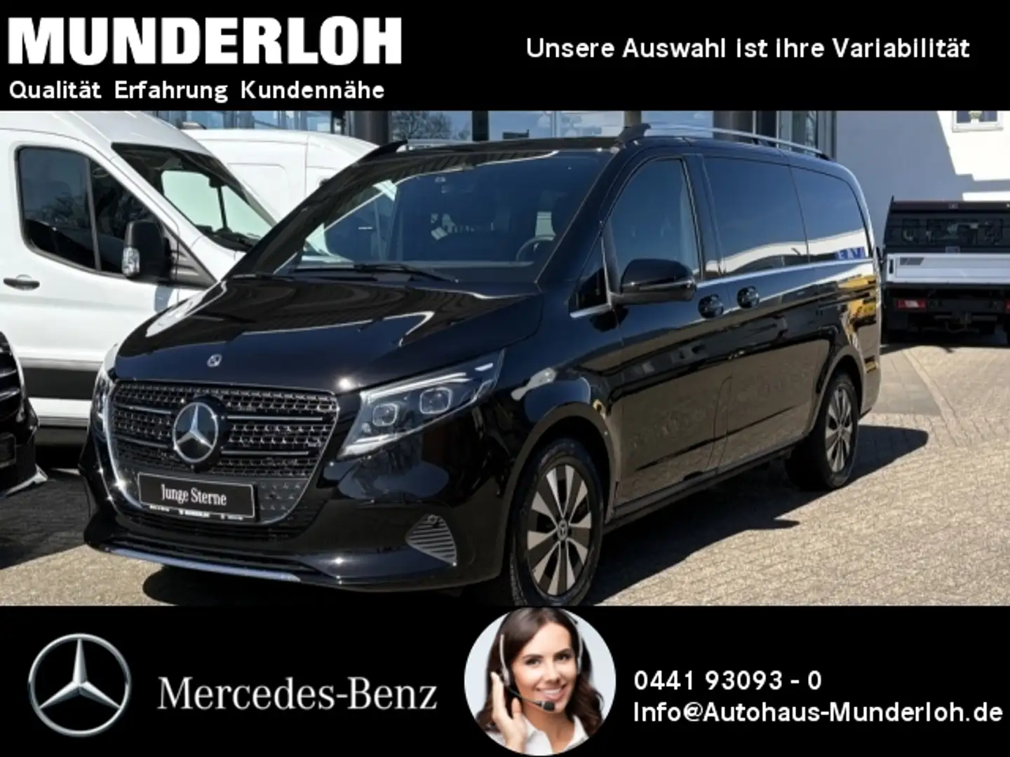 Mercedes-Benz V 300 d AVANTGARDE Lang FACELIFT+AHK+STDHZG Noir - 1