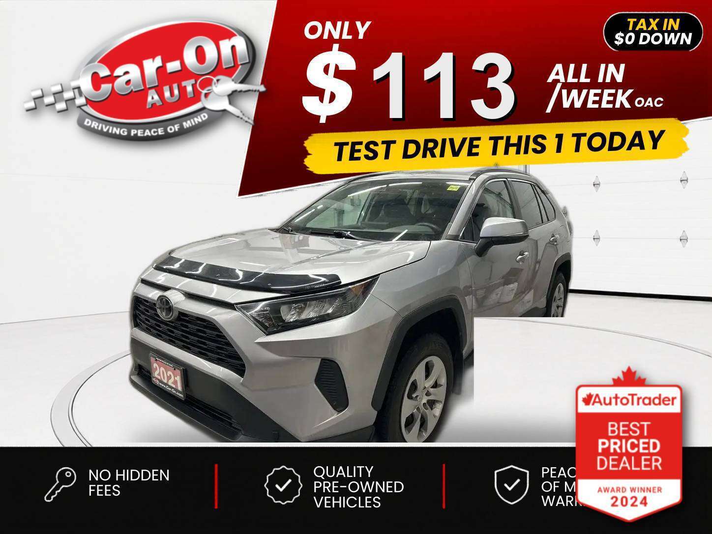 Silver 2021 Toyota RAV4 SUV / Crossover Front-Wheel Drive Automatic