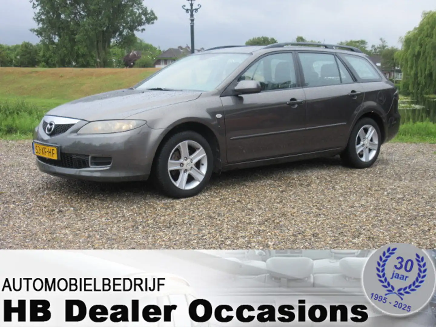 Mazda 6 Sportbreak 1.8i Business Edition - Airco - Leer in Gris - 1