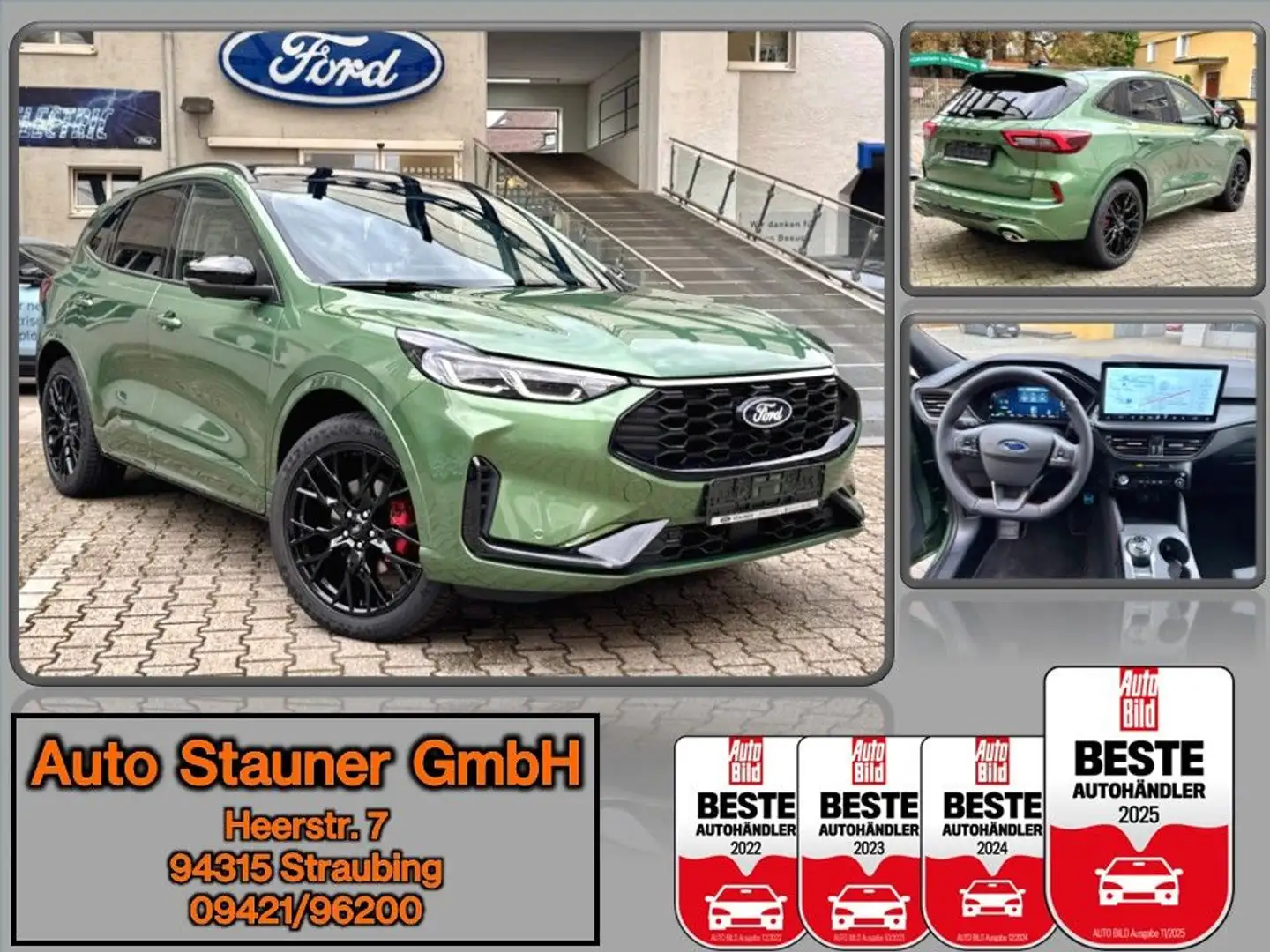 Ford Kuga ST-Line X PHEV 2.5 Auto/PANO/AHK/SHZ/ACC/LH Grün - 1