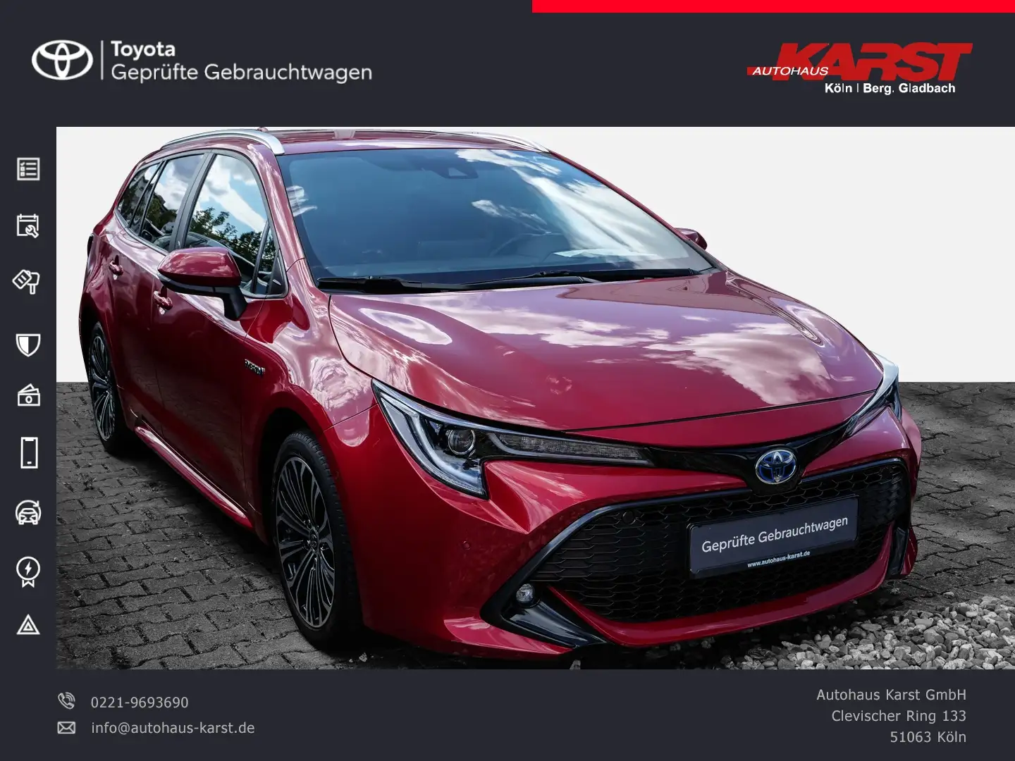 Toyota Corolla Touring Sports Hybrid Red - 1
