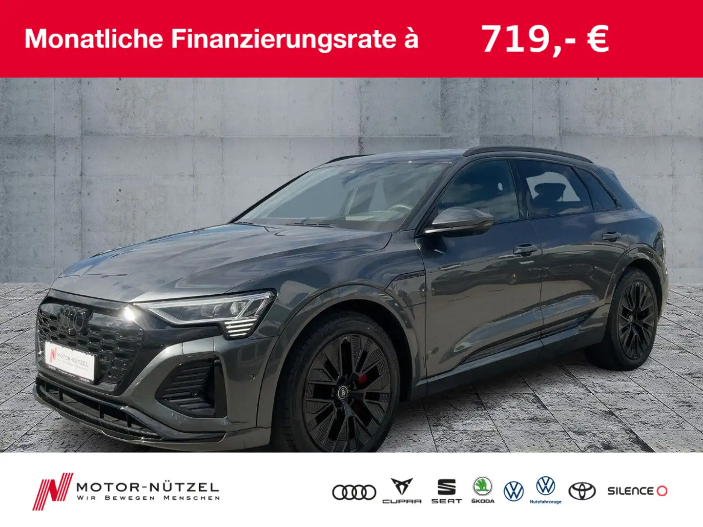Audi Q8 e-tron 50 QU S-LINE MATRIX+NAVI+HuD+B&O+PANO Grau - 1