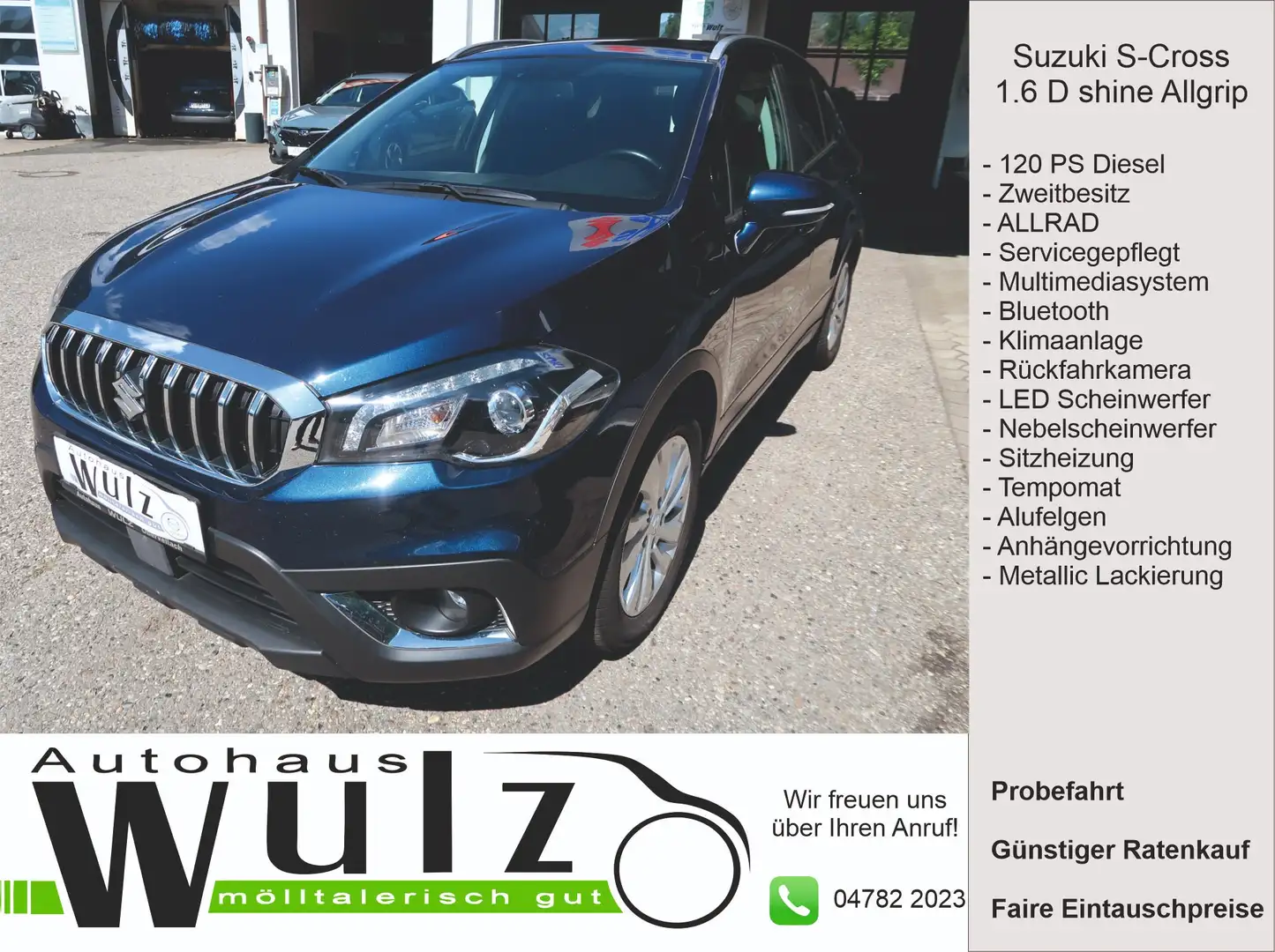 Suzuki SX4 S-Cross SX4 S-Cross 1,6 DDiS 4WD shine shine Bleu - 1