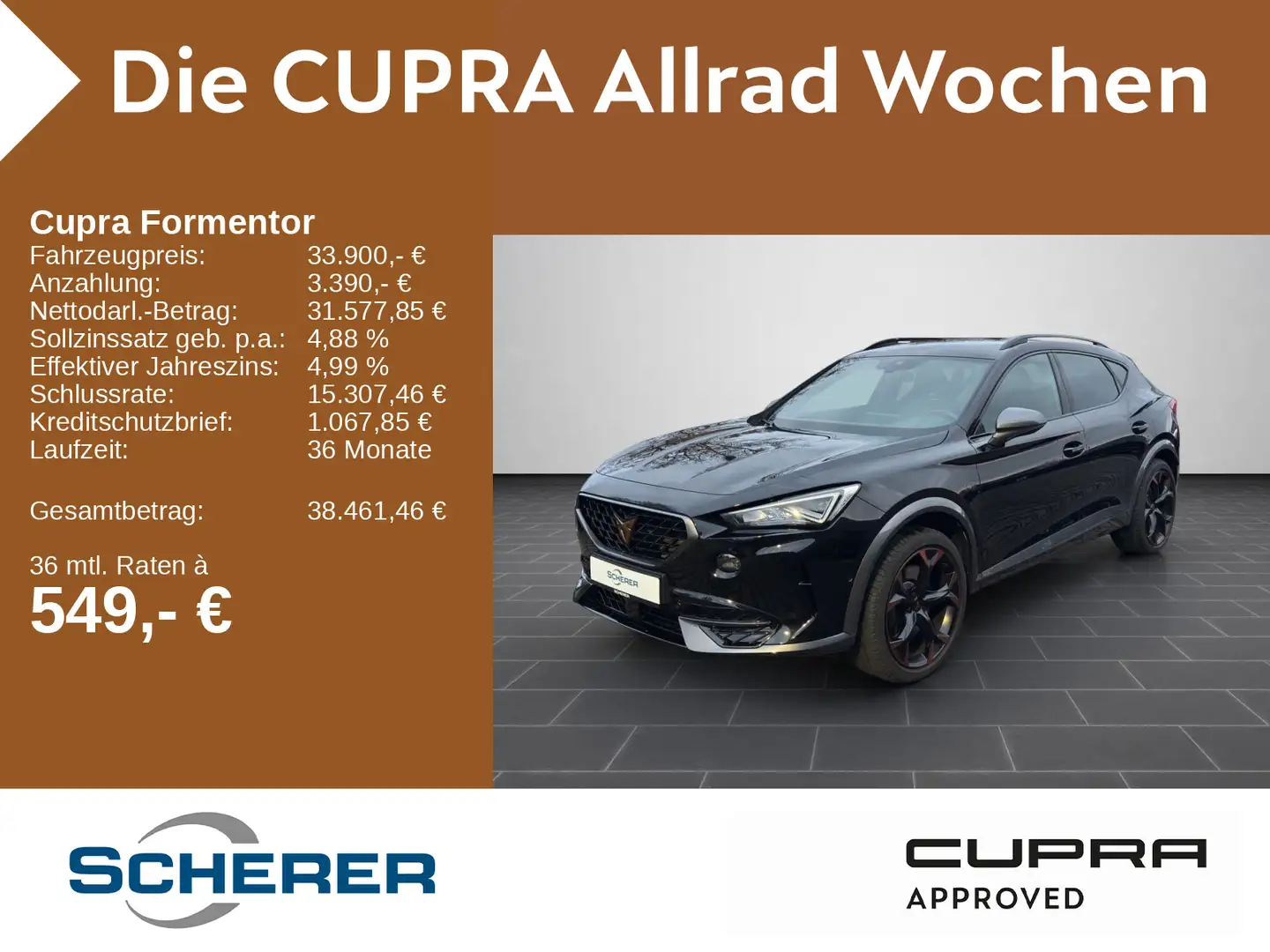 CUPRA Formentor VZ 2.0 TSI 4Drive NAVI SHZ LEDER KAMER Schwarz - 1