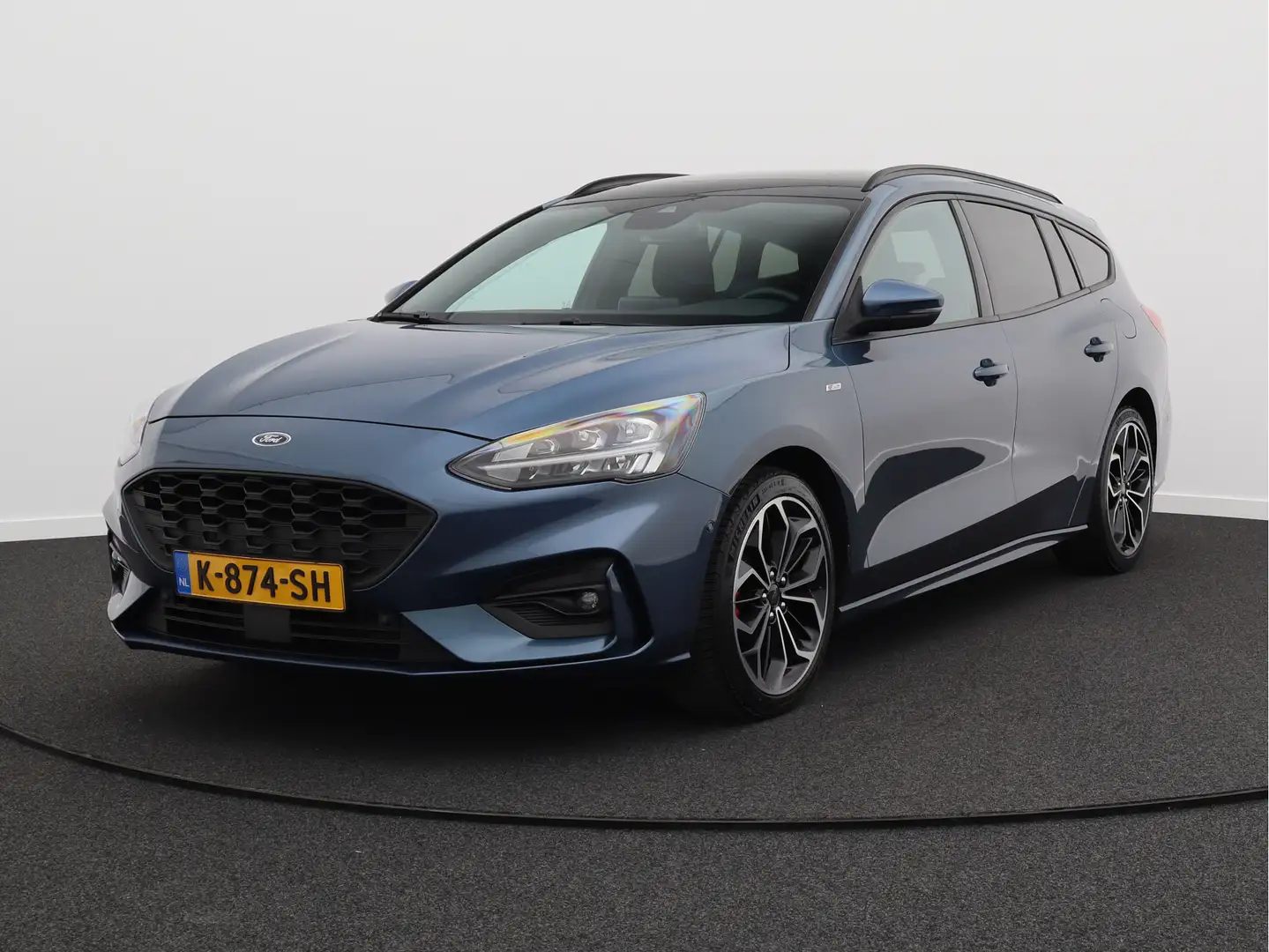 Ford Focus Wagon 1.0 EcoBoost Hybrid ST Line X Business/ comp Blauw - 1