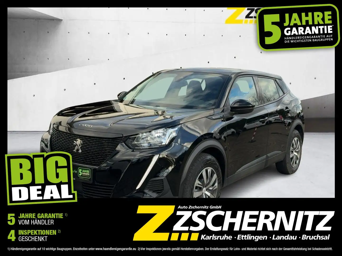 Peugeot e-2008 136 e- Active LED*Klima*PDC*W-Pumpe Schwarz - 1