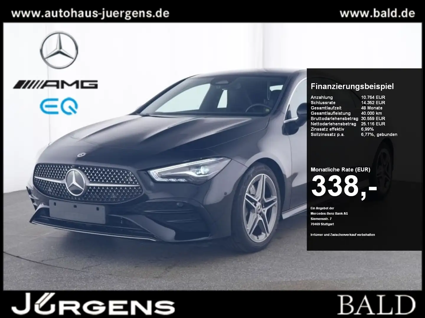 Mercedes-Benz CLA 200 Coupé AMG-Sport/LED/Cam/Totw/Sound/Keyl Schwarz - 1