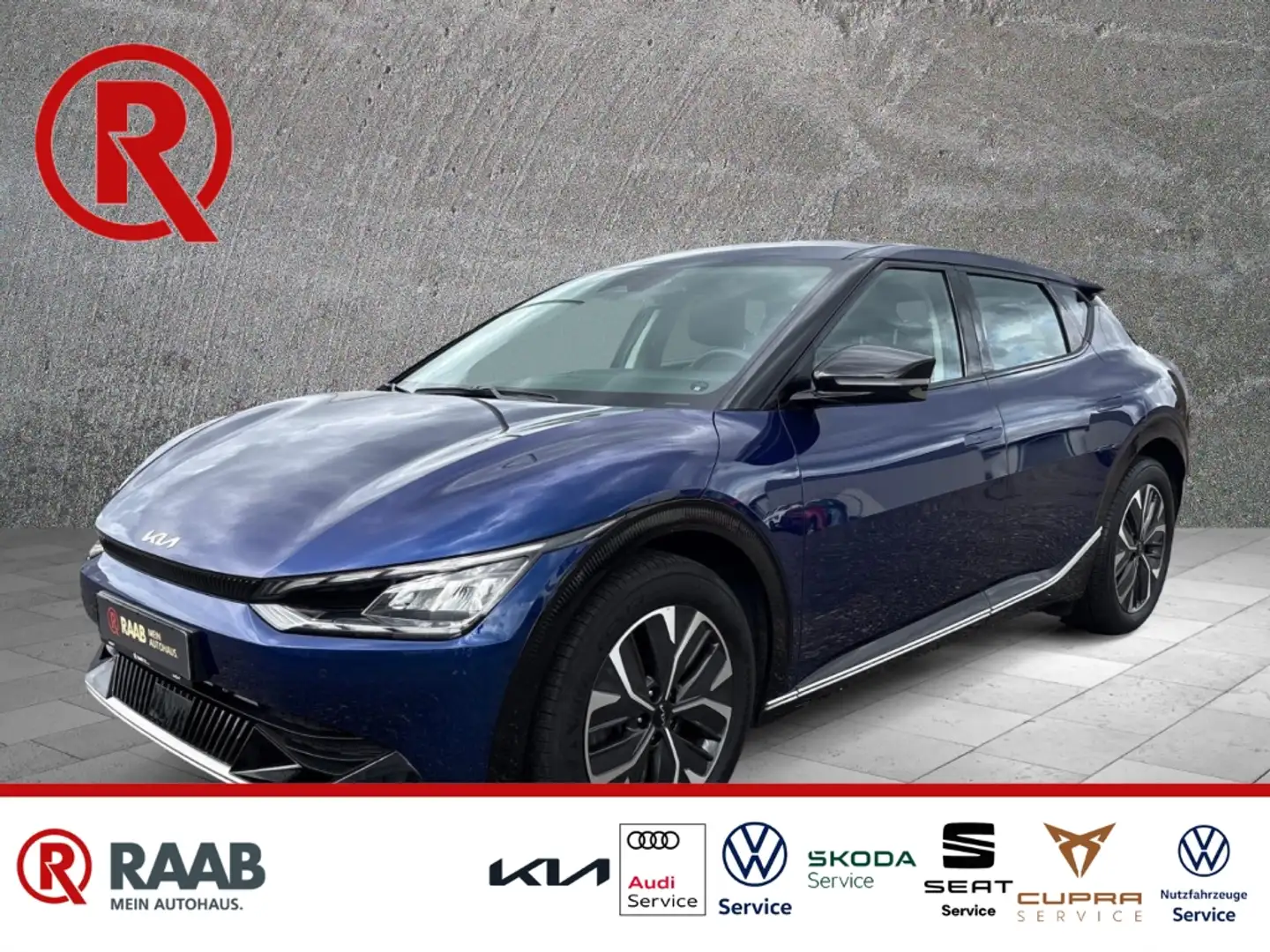 Kia EV6 RWD 77,4 kwH Wärmepumpe Navi Mehrzonenklima PDCv+h Bleu - 1