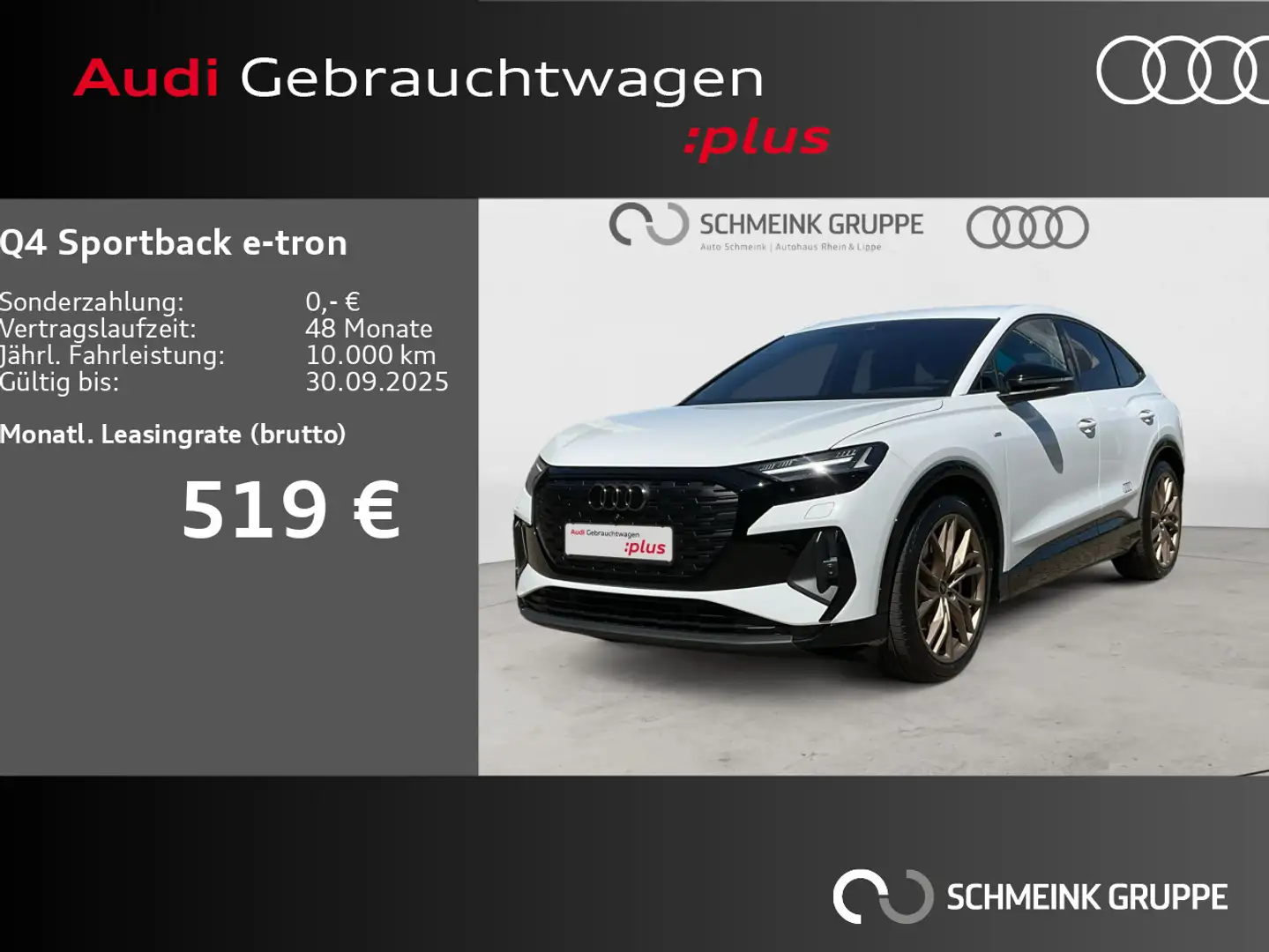 Audi Q4 e-tron 45 quattro edition S-line Weiß - 1