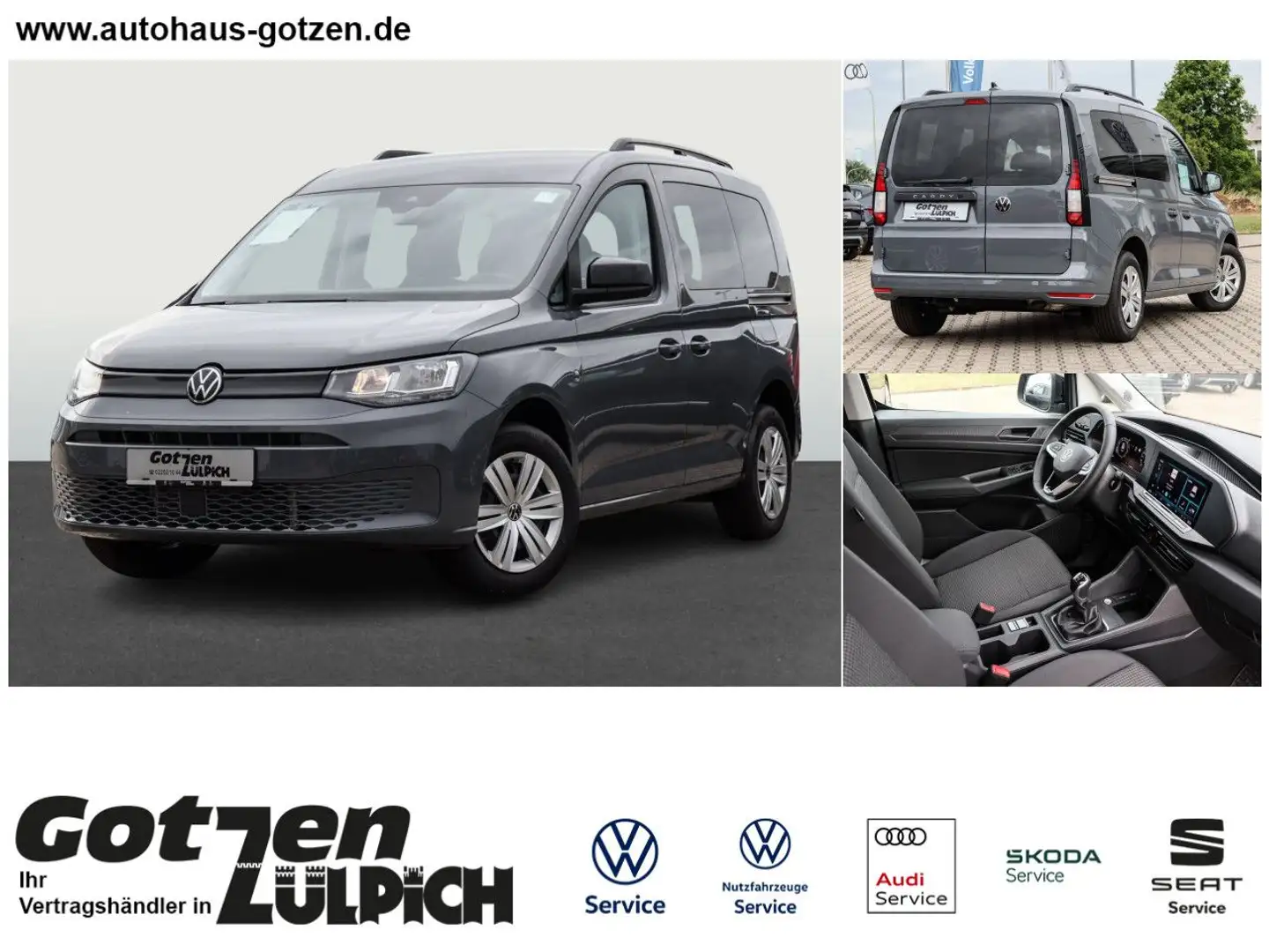 Volkswagen Caddy 1,5TSI App-Connect Klima ACC PDC Winterpaket Gris - 1