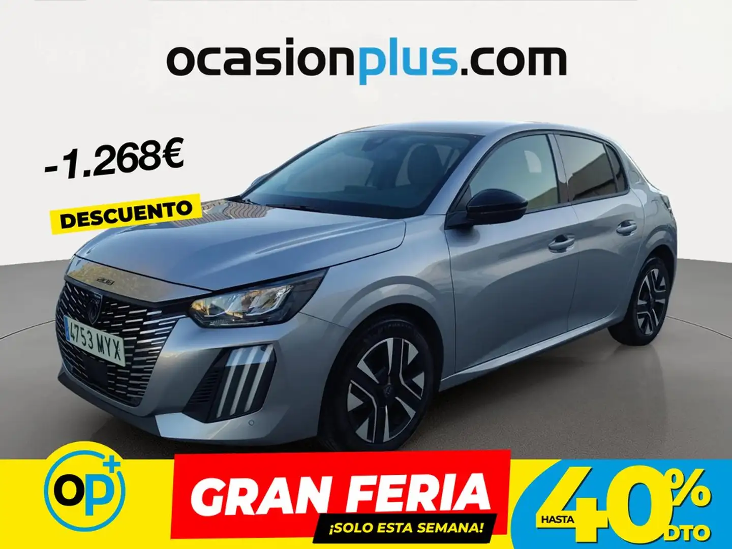 Peugeot 208 1.2 Puretech S&S Allure 100 Gris - 1
