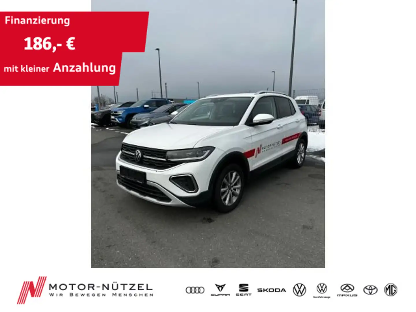 Volkswagen T-Cross 1.0 TSI STYLE LED+NAV+ACC+SHZ+PDC+RFK+VC Weiß - 1