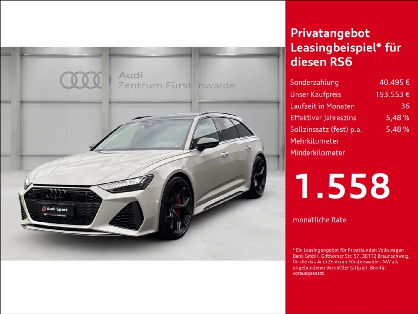 Audi RS6 Avant quat. performance+RSDynamikPl+RSSportauspuff Grau - 1