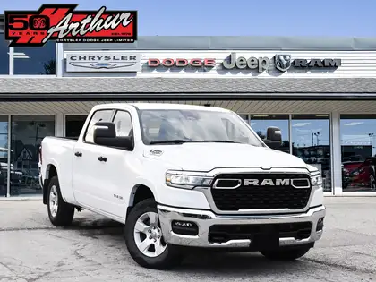White 2025 RAM 1500 Pickup Truck Four-Wheel Drive 8-Speed Automatic