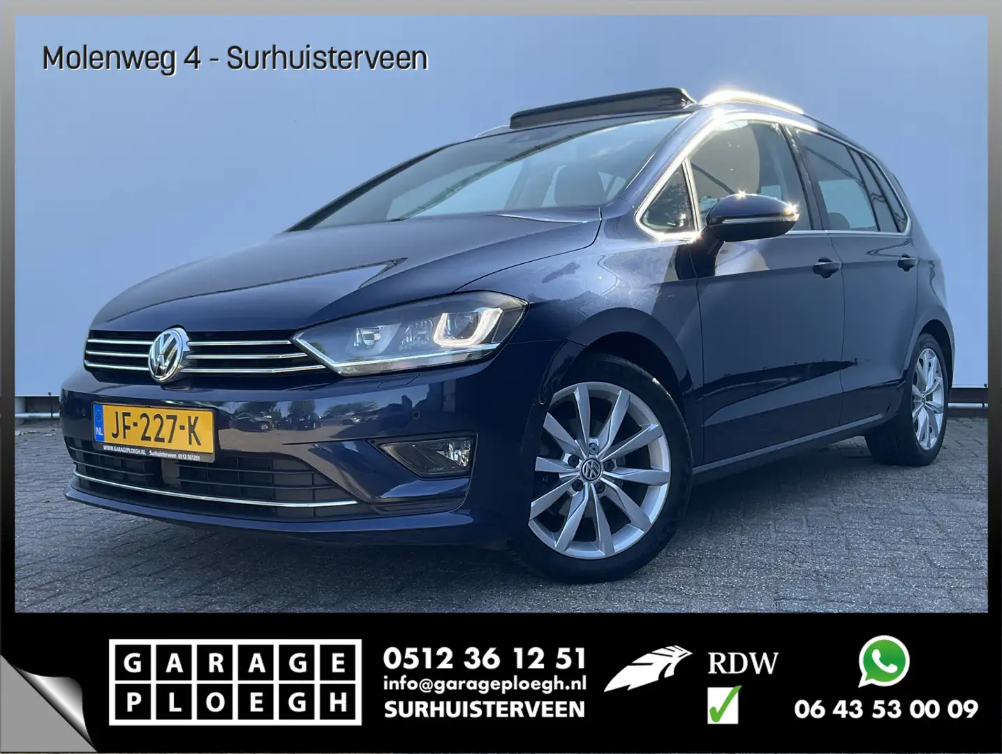 Volkswagen Golf Sportsvan 1.2 TSI Highline Automaat Pano Trekhaak Adap.Cruis Bleu - 1