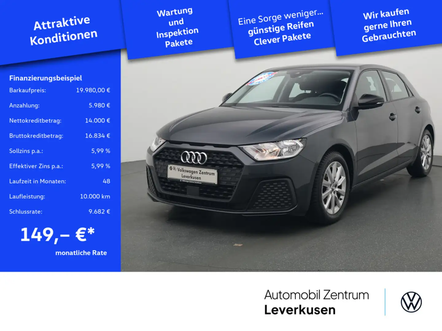 Audi A1 Sportback 35 S TRON NAVI VIRT KAM SHZ PDC Gris - 1