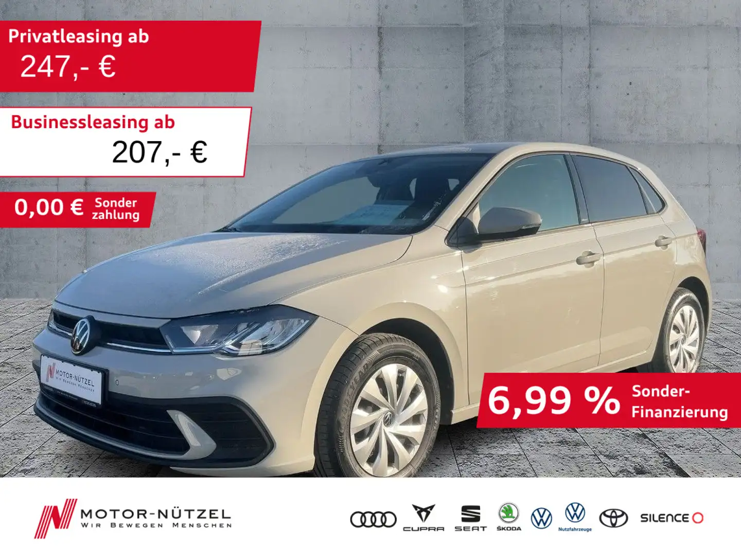 Volkswagen Polo 1.0 LIFE LED+APP+BT+DAB+SHZ+PDC+KLIMAANLAGE Grau - 1