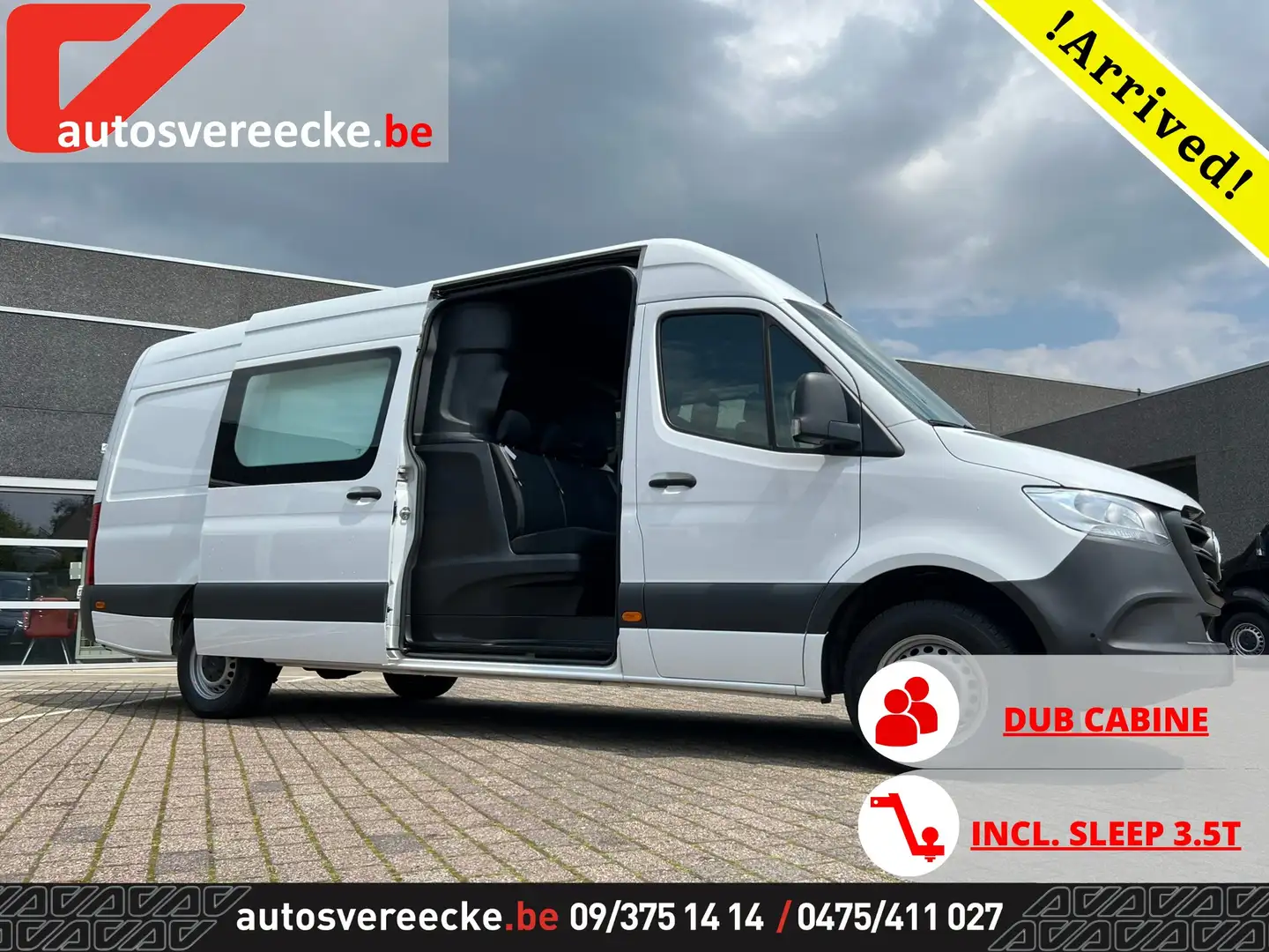 Mercedes-Benz Sprinter 315 L3H2 (37.500€ex) 3.5T SLEEP | DUB CAB 7PL Bílá - 1