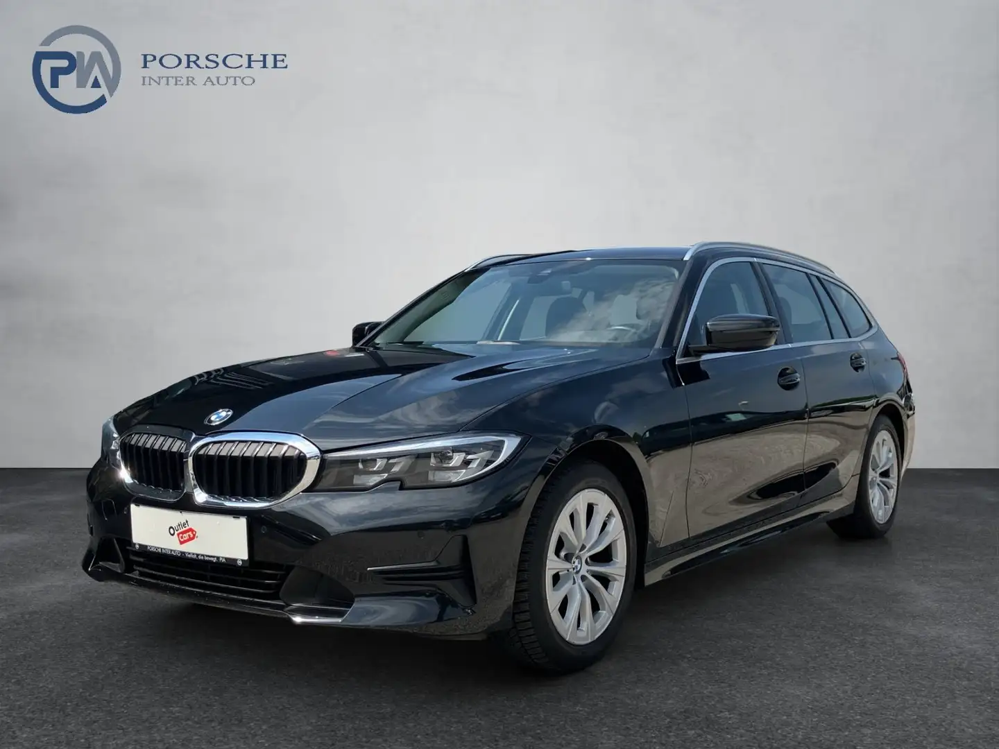 BMW 318 d Touring Advantage Aut. LED+NAV+LEDER+ASSIST Schwarz - 2
