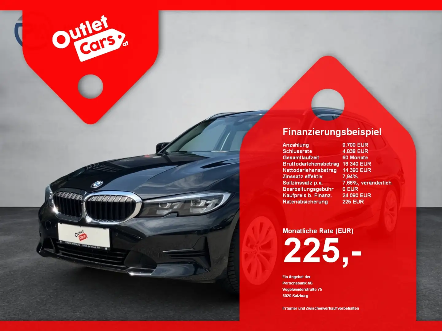 BMW 318 d Touring Advantage LEDER+Virtual+LM+PDC+AUT Schwarz - 1