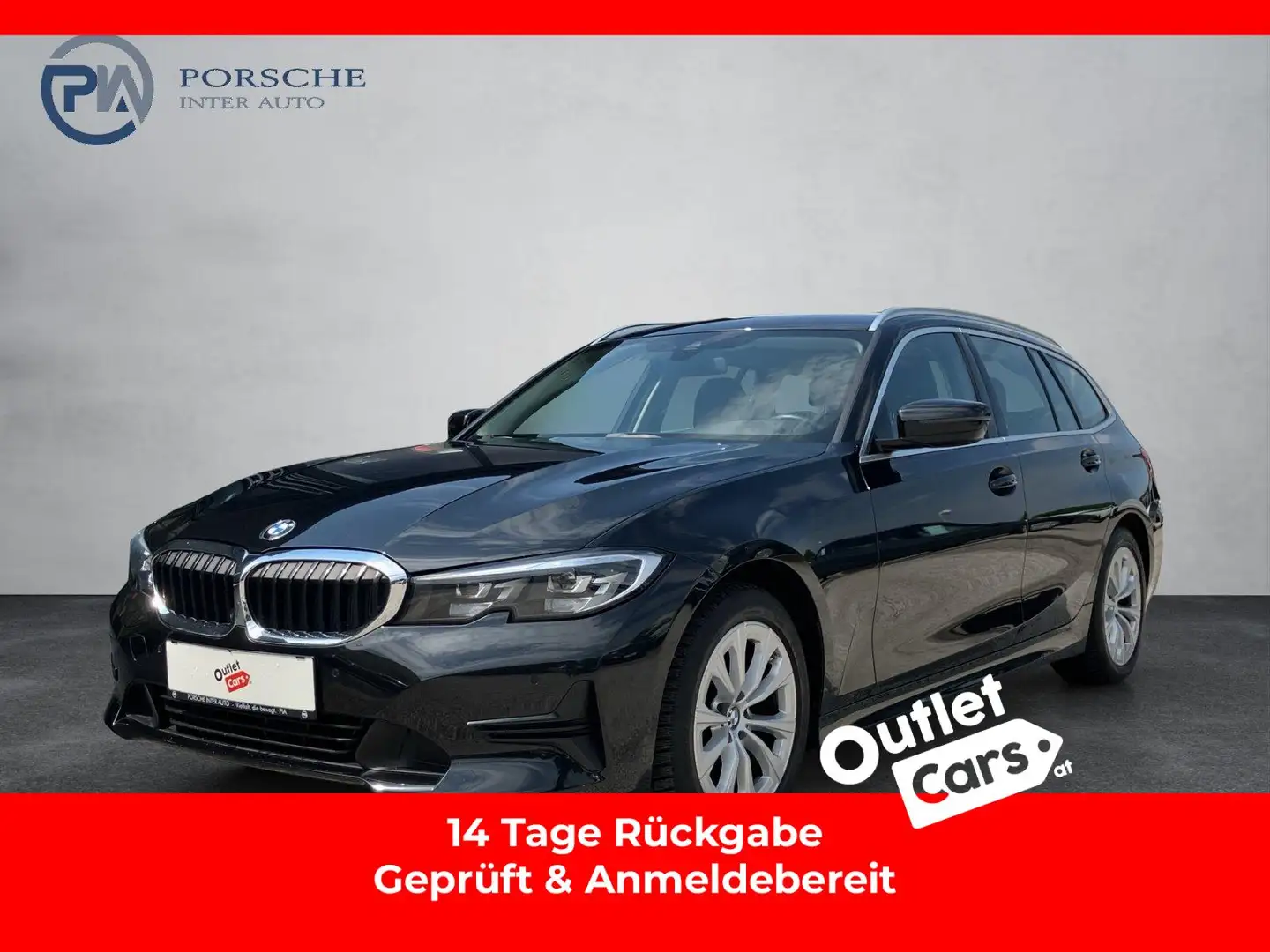 BMW 318 d Touring Advantage Aut. LED+NAV+LEDER+ASSIST Schwarz - 1