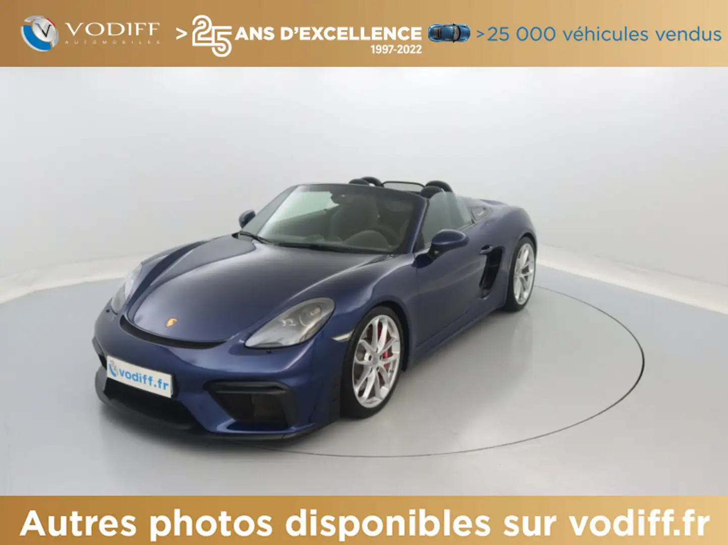 Porsche 718 BOXSTER SPYDER 420 CV Bleu - 1