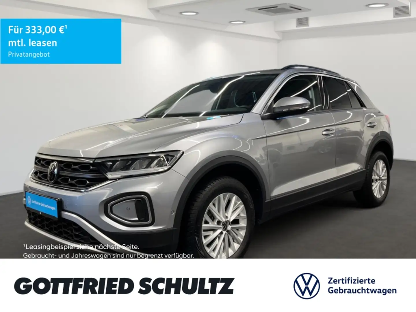 Volkswagen T-Roc 1.5 TSI DSG ACC IQ.DRIVE App-Connect Leichtmetallr Silber - 1