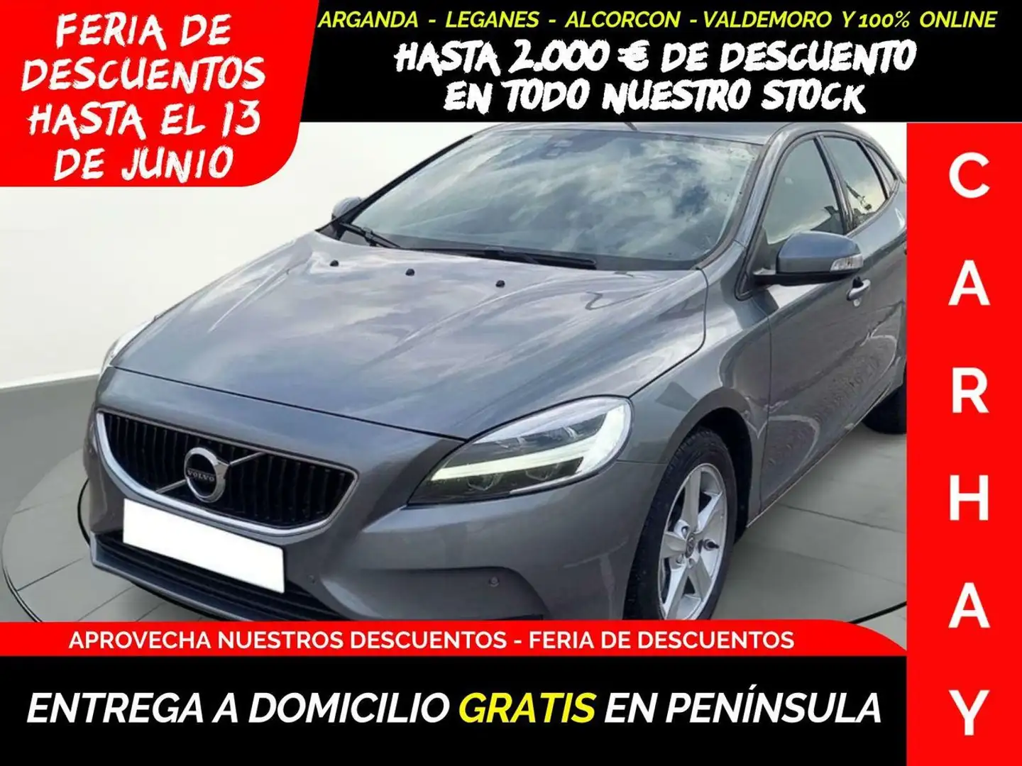 Volvo V40 1.5 T2 BLACK EDITION GEAR.GPF Gris - 1