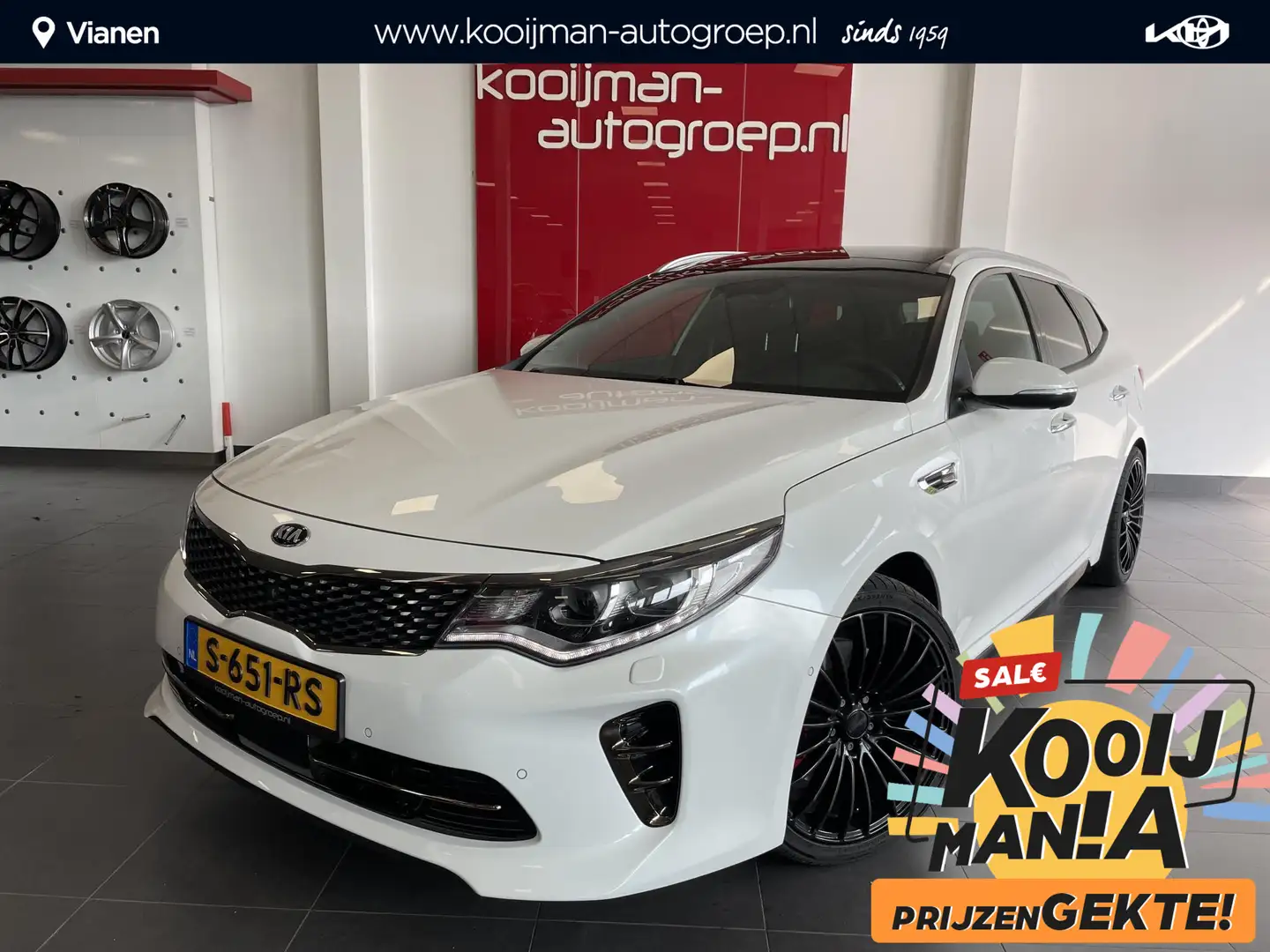 Kia Optima Sportswagon 2.0 T-GDi GT ,Panoramisch schuifdak ,2 Wit - 1