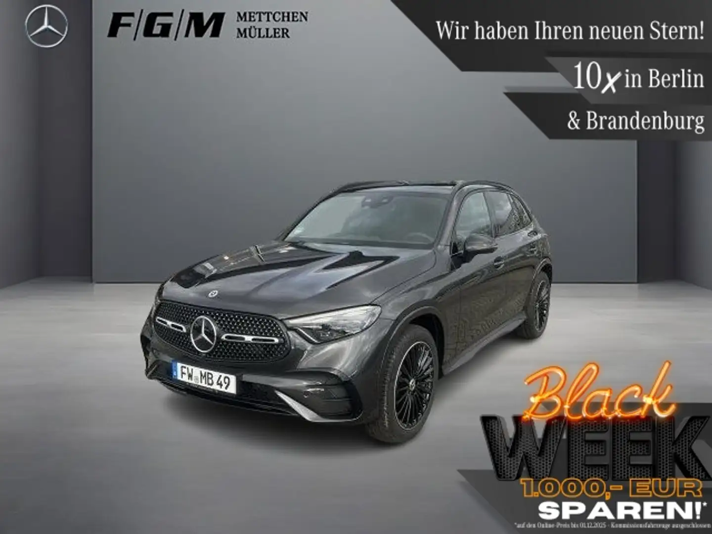 Mercedes-Benz GLC 450 d AMG/Pano/Distr/Standhzg/360/AHK/Burmes Grijs - 1