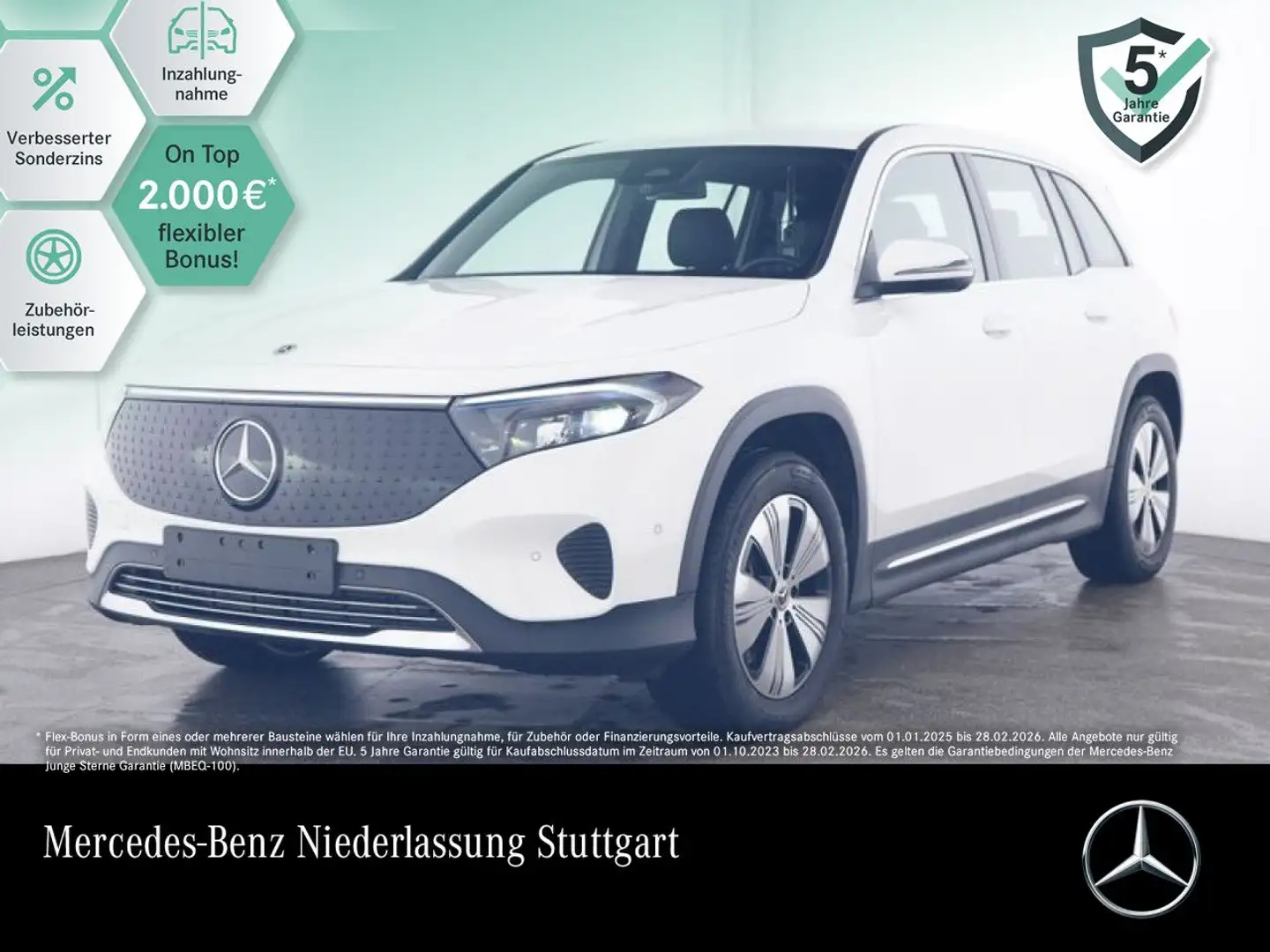 Mercedes-Benz EQB 300 4M PROG+ADVANCED+AHK+KAMERA+SPUR Weiß - 1