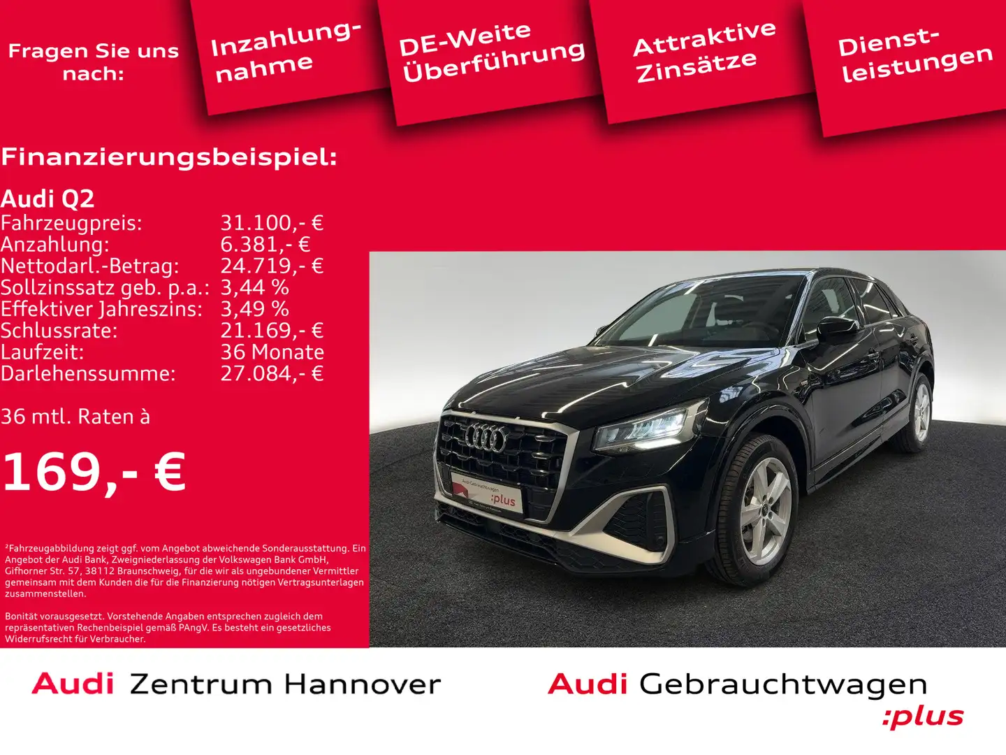 Audi Q2 S line 35 TDI AHK SONOS virtual Keyless Black - 2