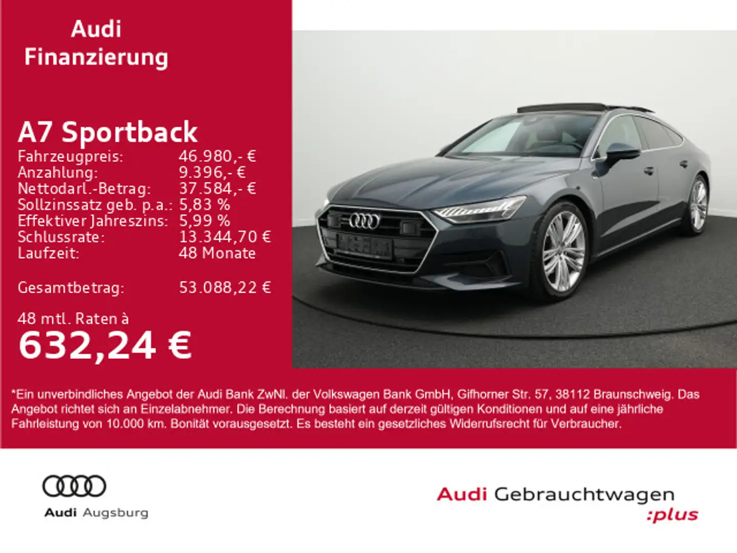 Audi A7 45 TDI 2x S line qu. *PANO*8-fach* Blau - 1