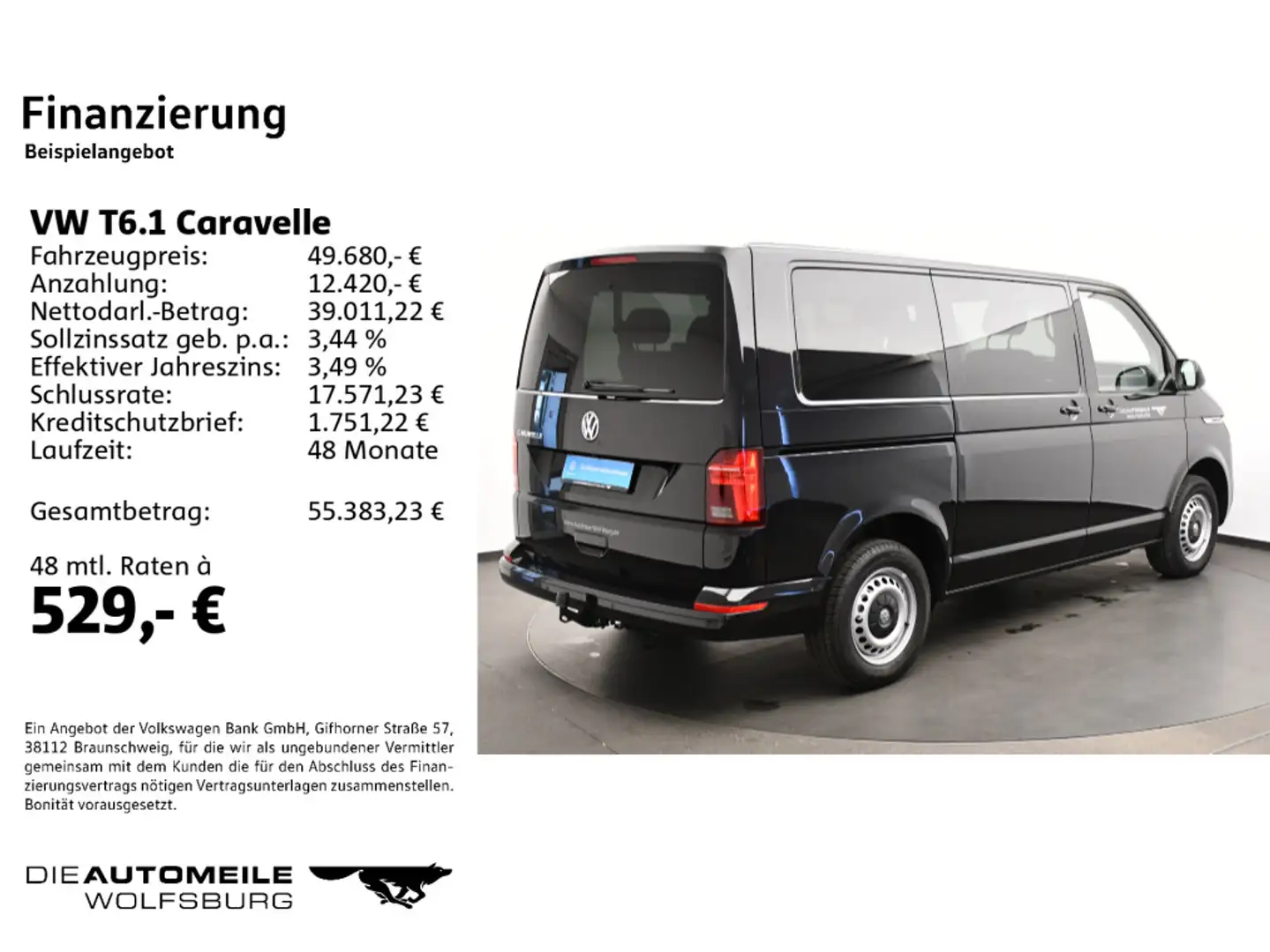 Volkswagen T6.1 Caravelle KR 2.0 TDI SCR DSG Comfortline Schwarz - 2
