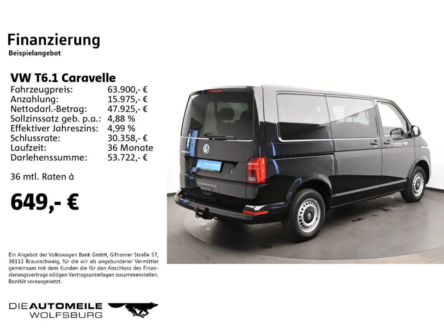 Volkswagen T6.1 Caravelle KR 2.0 TDI SCR DSG Comfortline Schwarz - 2